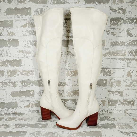NEW MARC FISHER Meyana Over The Knee Boot In New Chic Cream C185 - Picture 5 of 14